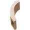 Ekena Millwork 5-inch W x 10-inch D x 14-inch H Lafayette Rough Cedar Woodgrain TimberThane Knee Brace, Primed BRCUR05X10X14LFTRCPR - alternate 2